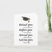 Carte d'accueil pour les diplômés avec un devis in (Devant)