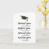 Carte d'accueil pour les diplômés avec un devis in (Fleur jaune)