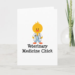 Carte d'accueil pour les poussins en médecine vété