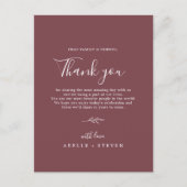 Carte d'accueil pour Merci Bourgogne à feuilles mi (Devant)