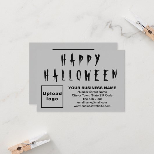 Carte d'accueil pour petits gris d'Halloween d'aff (Devant/Arrière en situation)