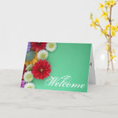 Carte d'accueil simple et élégante (Fleur jaune)