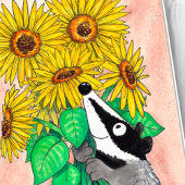 Carte d'accueil Sunflower Badger par Nicole Janes
