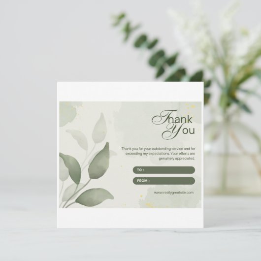 carte d'achat de thanku (Debout devant)