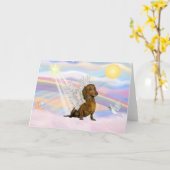 Carte Dachshund (Fleur jaune)