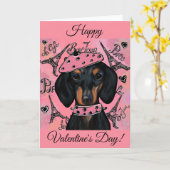 CARTE DACHSHUND (Fleur jaune)
