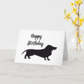 Carte Dachshund (Fleur jaune)