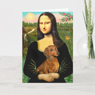 Carte Dachshund (brun1) - Mona Lisa