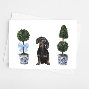 Carte Dachshund Chien Chien Chien Chien Aquarelle