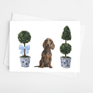Carte Dachshund Chien Chien Chien Chien Aquarelle