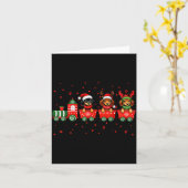 Carte Dachshund Christmas Dog Lights Santa Xmas Pet Dog (Fleur jaune)