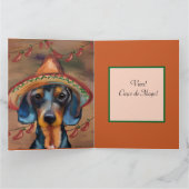 Carte Dachshund Cinco de Mayo (Intérieur)