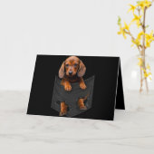 Carte Dachshund Dans Mon Pocket Dachshund Weiner Dog Don (Fleur jaune)