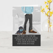 Carte Dachshund de la Fête des pères des chiens (Fleur jaune)