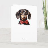 Carte Dachshund Dog I Wohof You Valentine (Dos)