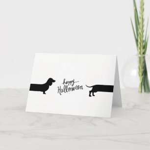 Carte Dachshund drôle Halloween