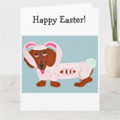 Carte Dachshund Easter Bunny (Devant)