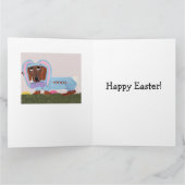 Carte Dachshund Easter Bunny (Intérieur)