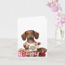 Dachshund fête la fête des mères