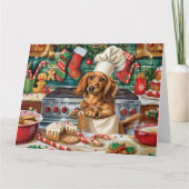 Carte Dachshund Gîtes : Noël festif (Devant)