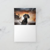 Carte Dachshund Halloween effroi (Intérieur)