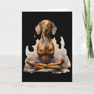 Carte Dachshund Muay Thai Boxe Karaté Kickboxing Marti