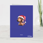Carte Dachshund Noël Vitrail (Dos)