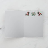 Carte Dachshund Noël Vitrail (Intérieur)