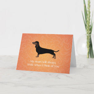 Carte Dachshund - Penser à votre design