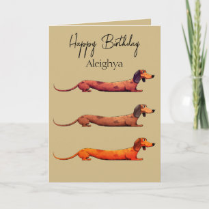 Carte Dachshund personnalisé