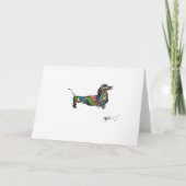 Carte Dachshund pliée (Devant)