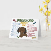 Carte Dachshund, propriété Lois 4 (Fleur jaune)