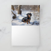 Carte Dachshund Qu'Il Neige Noël (Intérieur)