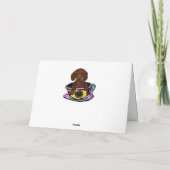 Carte Dachshund Rouge (Dos)