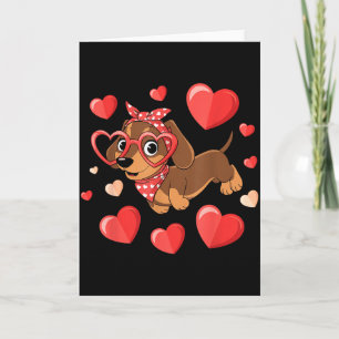 Carte Dachshund Saint-Valentin Amoureux de Teckel Weenie