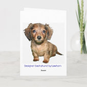 Carte Dachshund Thinking of you Card (Dos)