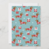 Carte DACHSHUND THRU THE SNOW Ajouter votre photo (Dos)