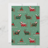 Carte DACHSHUND THRU THE SNOW Ajouter votre photo (Dos)