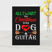 Carte dachshund tout ce que je veux pour noël c'est mon (Fleur jaune)