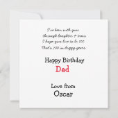 Carte Dachshund's Garden Party - Diggin' Up Anniversaire (Dos)