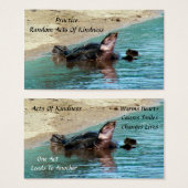 Carte d'action de gentillesse aléatoire de tortue (Devant & derrière)