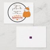 Carte d'action de grâce à note plate (Devant / Derrière)