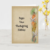 Carte d'action de grâce avec légumes et libellules (Fleur jaune)