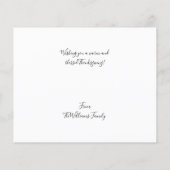 Carte d'action de grâce Citrouilles d'aquarelle bu (Dos)