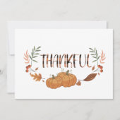 Carte d'action de grâce des Citrouilles de l'autom (Devant)