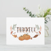 Carte d'action de grâce des Citrouilles de l'autom (Debout devant)