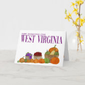 Carte d'action de grâce des Citrouilles de Virgini (Fleur jaune)