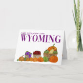 Carte d'action de grâce des Citrouilles du Wyoming (Devant)