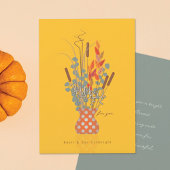 Carte d'action de grâce du centre du feuillage d'a