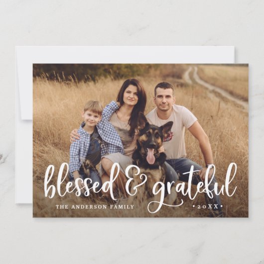 Carte d'action de grâce et de grâce (Devant)